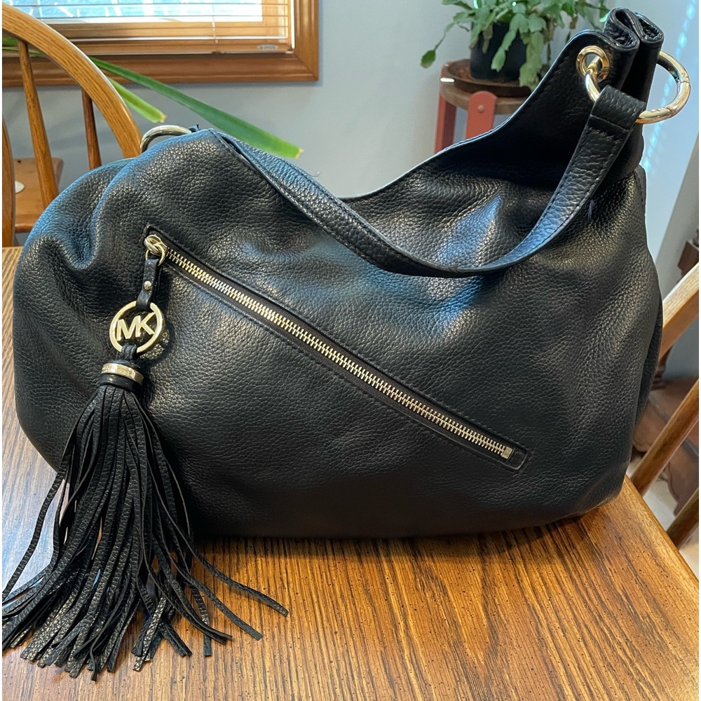 Michael Kors large black hobo chic bag